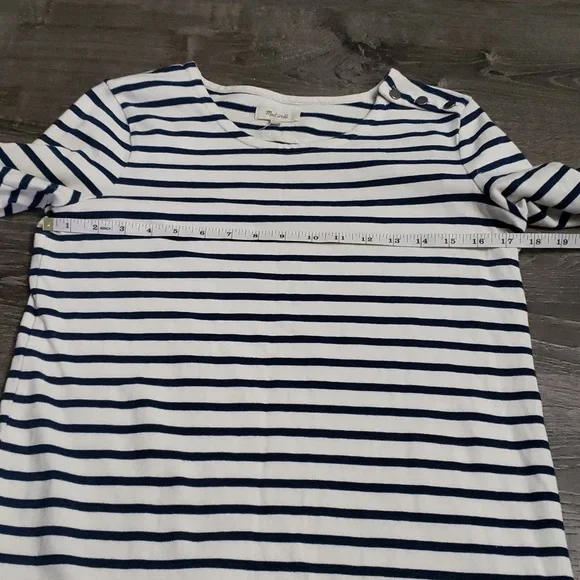Madewell Striped Knit 3/4 Sleeve Dress Size S - Picture 10 of 11